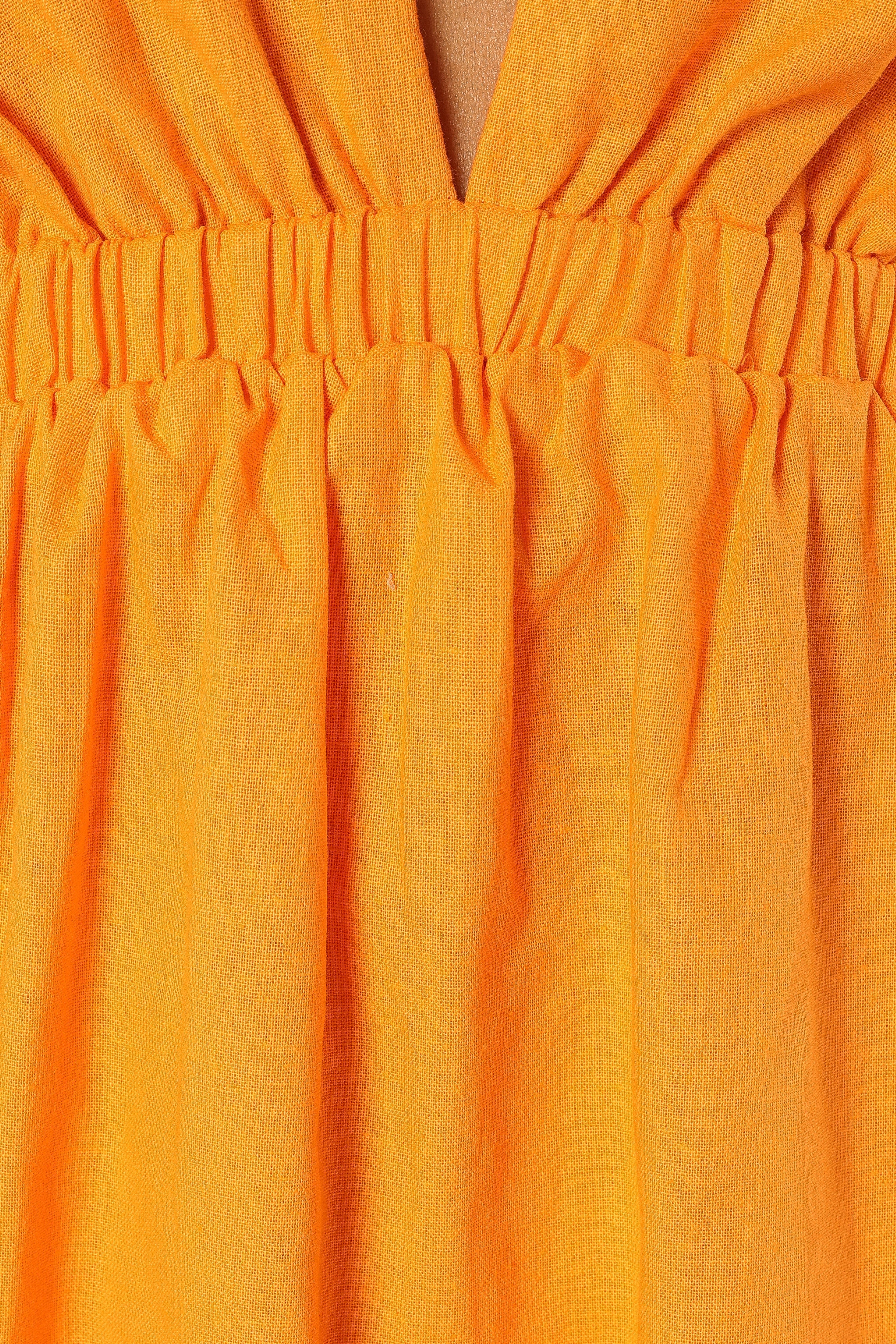 Sachie Cut Out Mini Dress - Orange