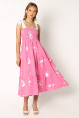 Sarelle Midi Dress - Hot Pink