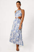 Sena Midi Dress - Blue Floral