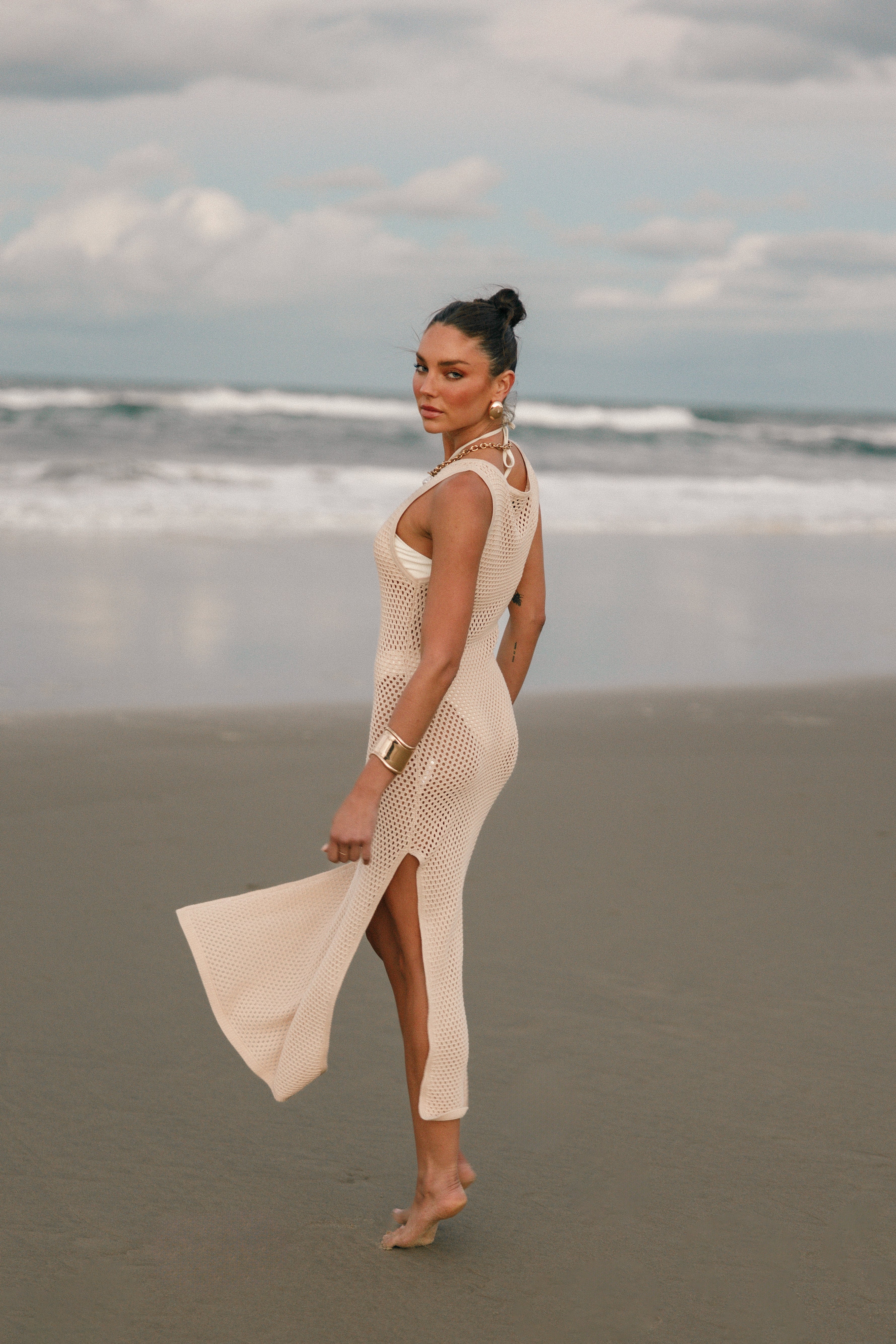 Shamine Midi Dress - Sand