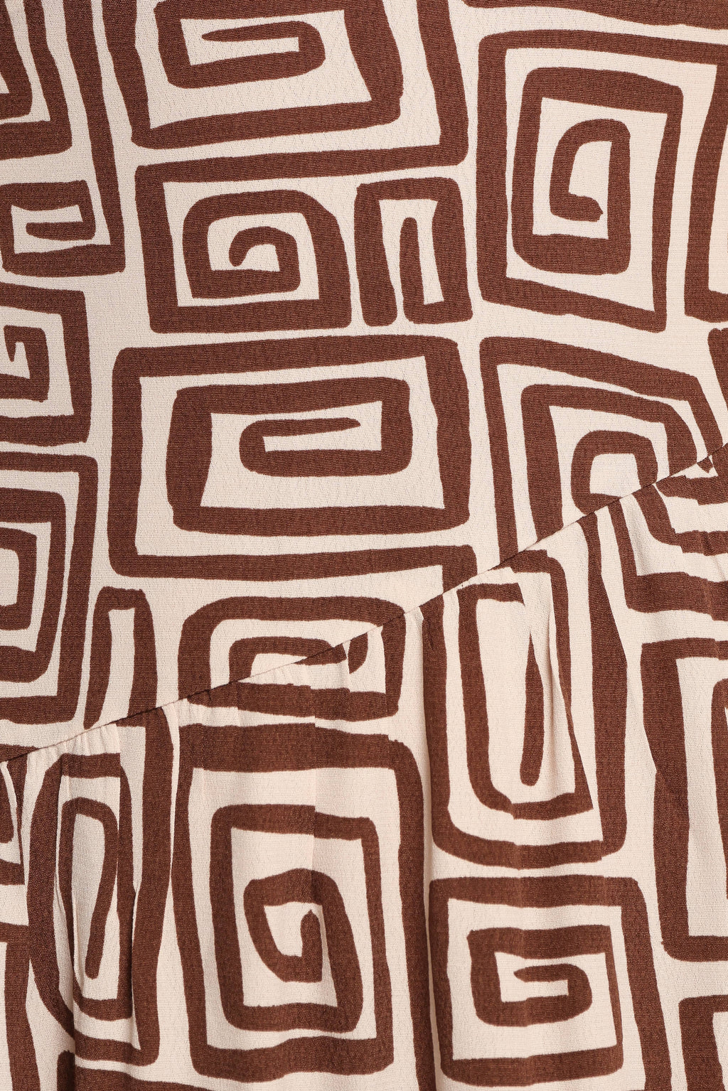 Sheridan Long Sleeve Mini Dress - Chocolate Brown Print