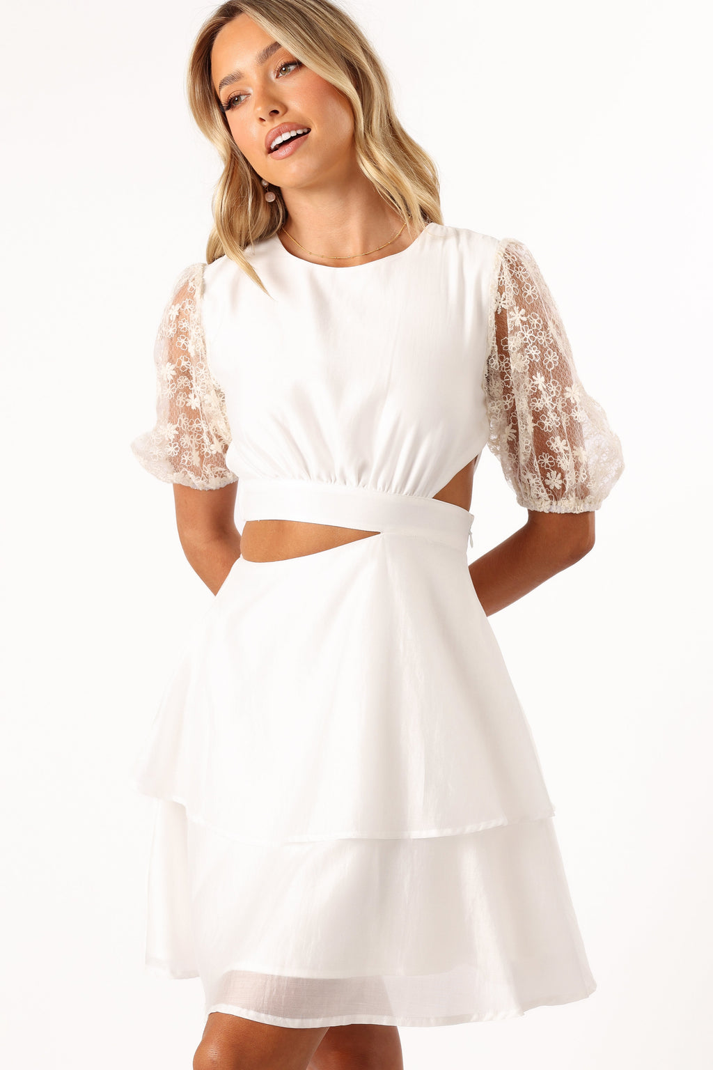 Tabitha Cut Out Mini Dress - Cream