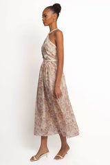 Ximena Midi Dress - Cream Multi