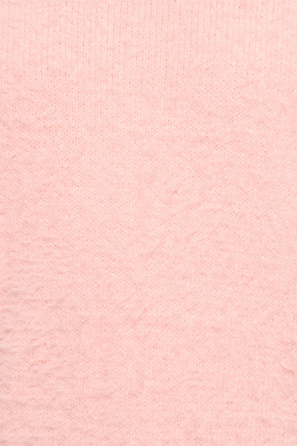 Aspra Fuzzy Crewneck Knit Sweater - Pink
