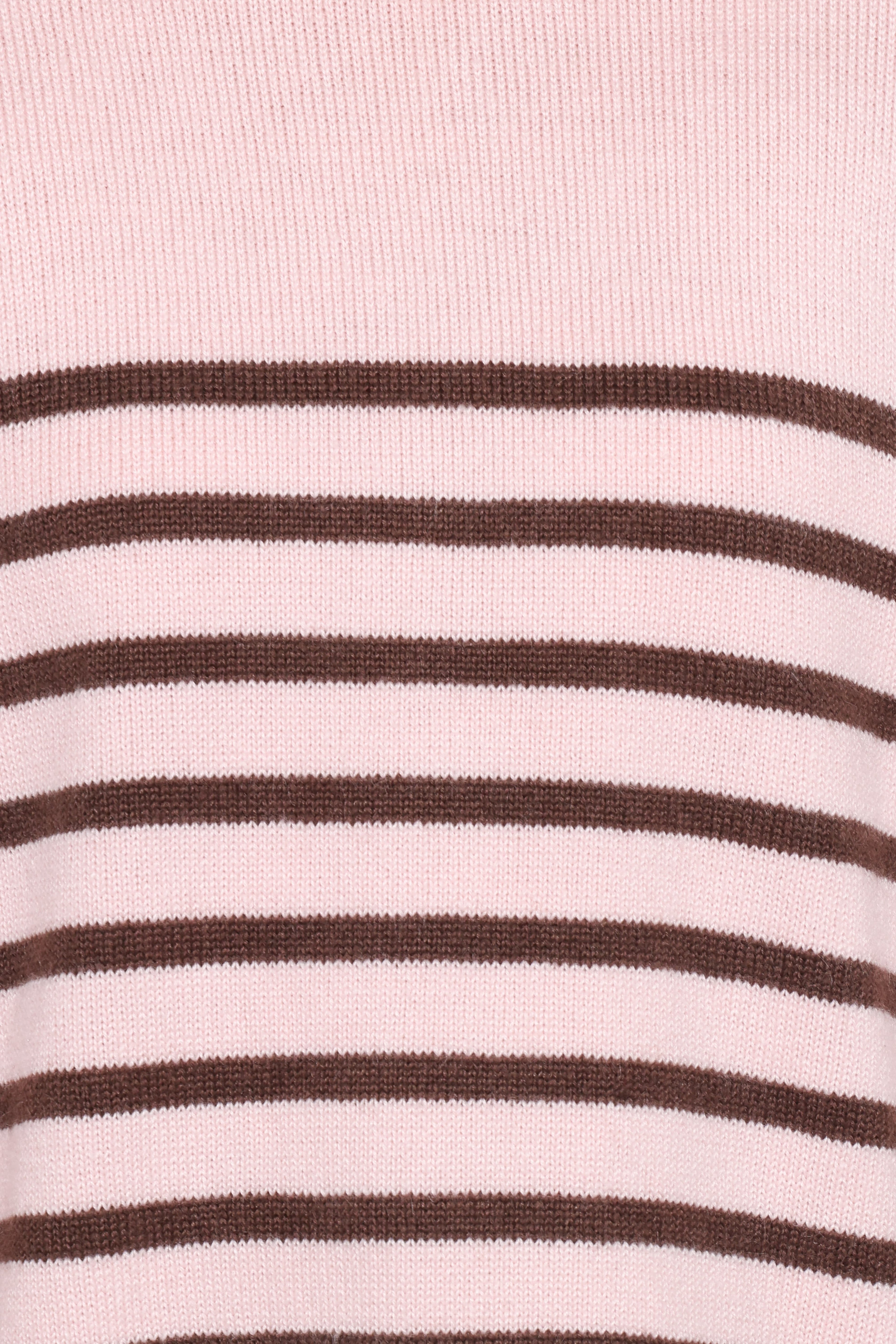 Eleanora Striped Knit Pullover Sweater - Pink