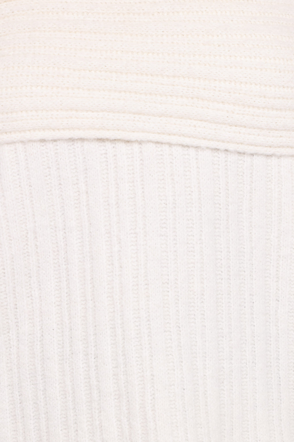 Kenny Off Shoulder Knit Sweater - Cream