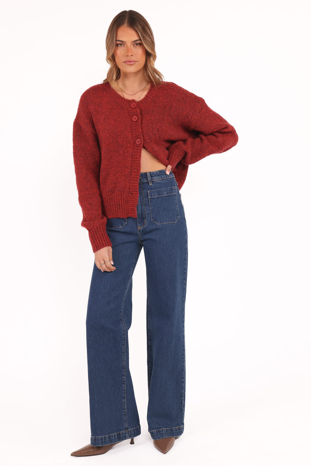 Lucah Cardigan - Dark Red