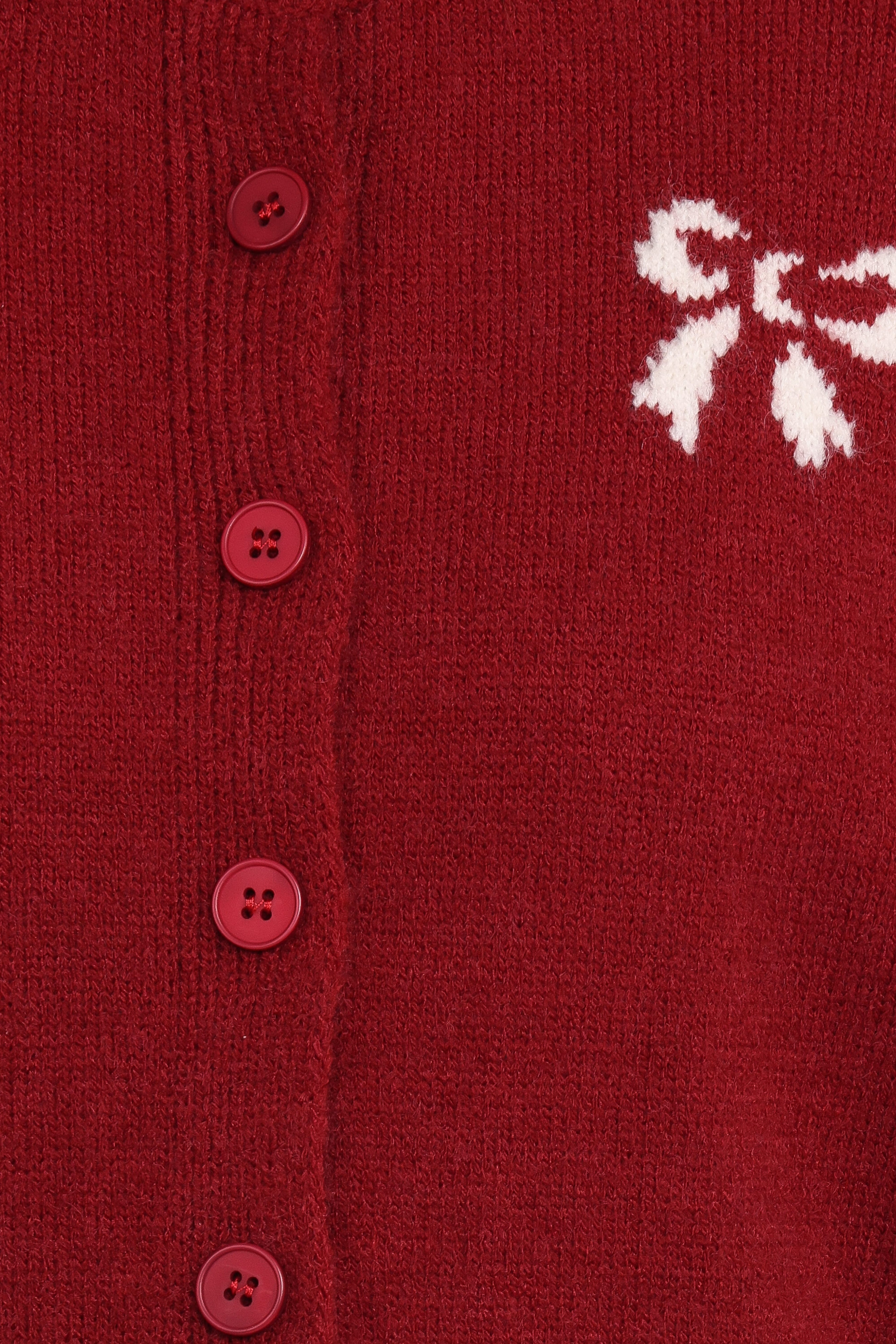 Middleton Mini Bow Cardigan - Wine