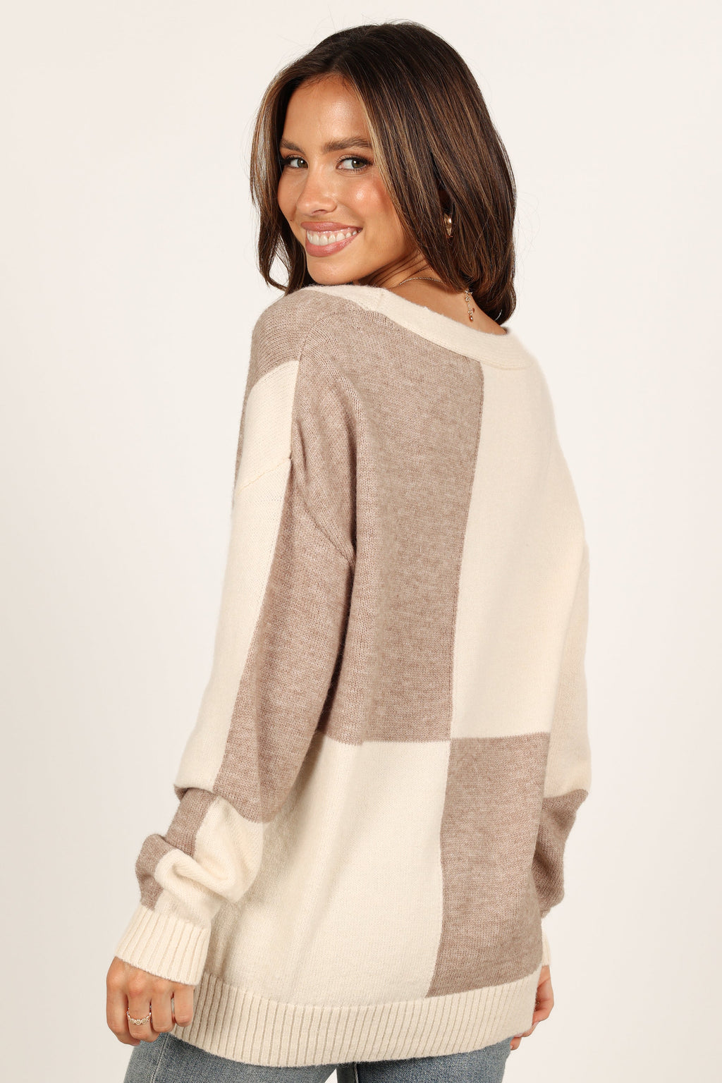 Millie Large Check Cardigan - Multi