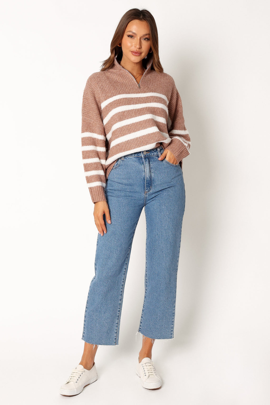 Miranda Knit Sweater - Taupe