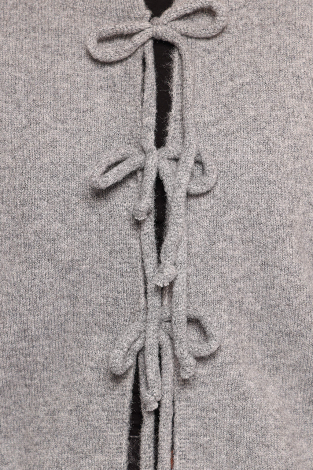 Neri Bow Tie Front Cardigan - Grey