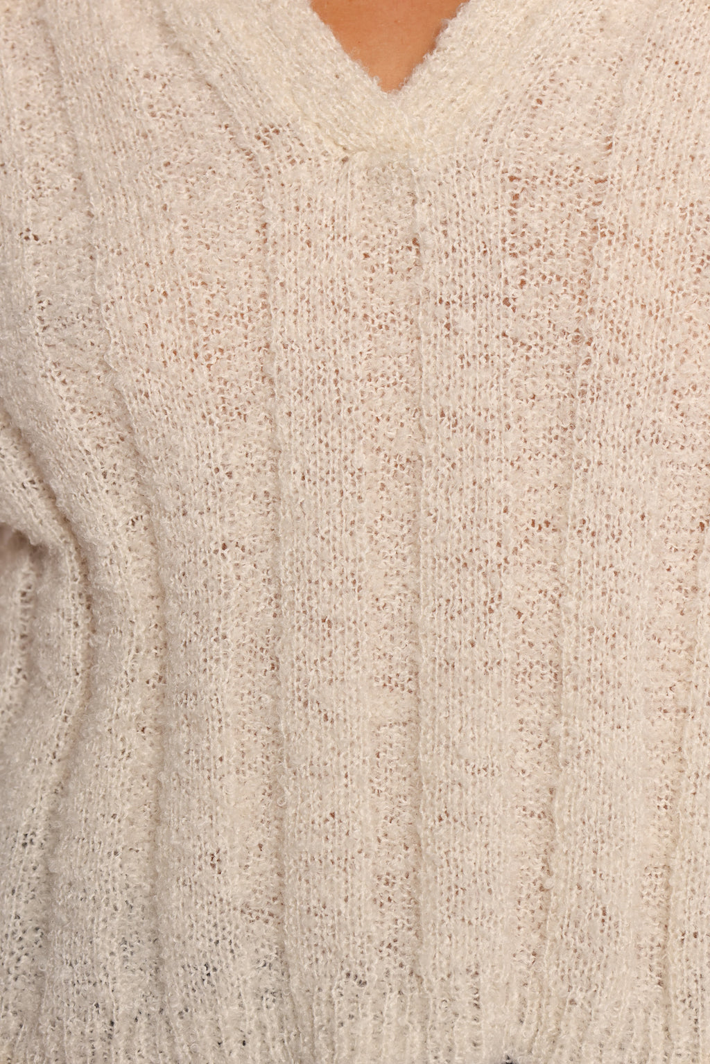 Romy Collar Knit Sweater - Ecru