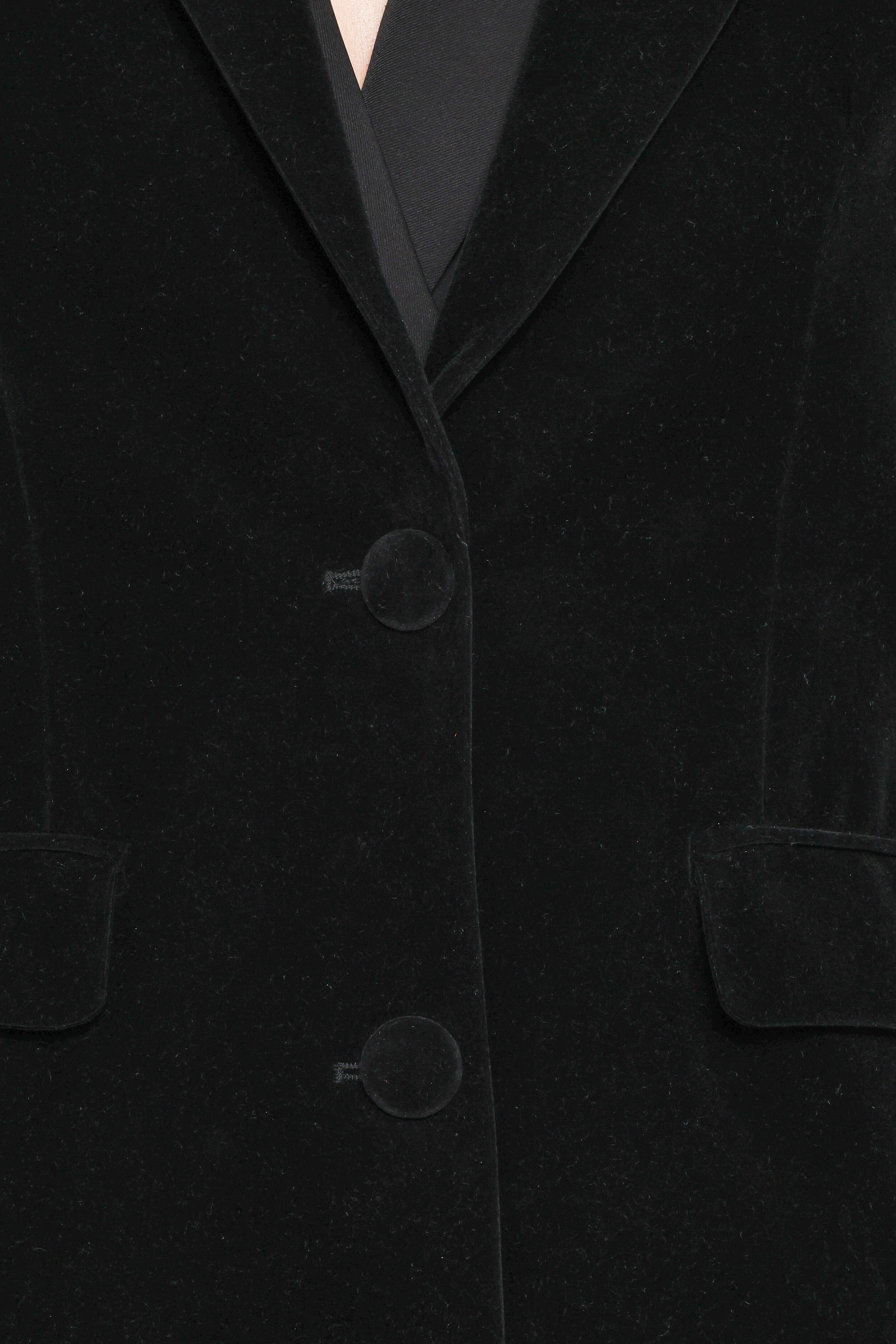 Clive Velvet Blazer - Black