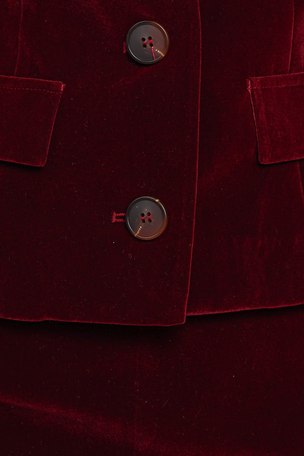 Lainey Velvet Cropped Jacket - Burgundy