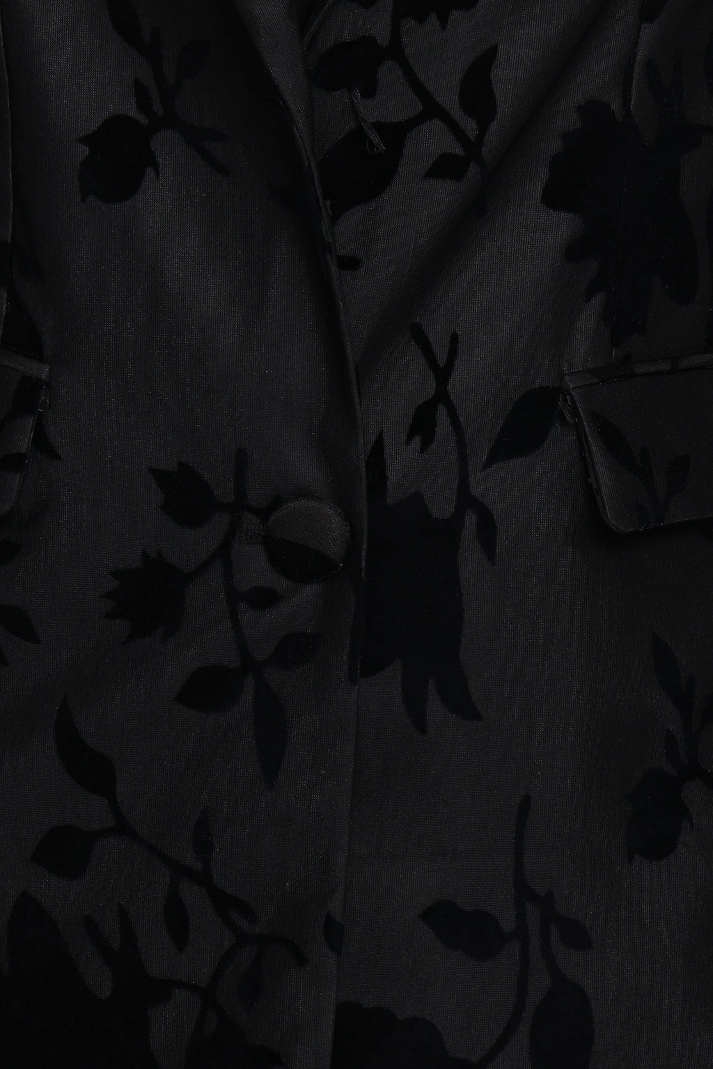 Ollie Burnout Blazer - Black Velvet