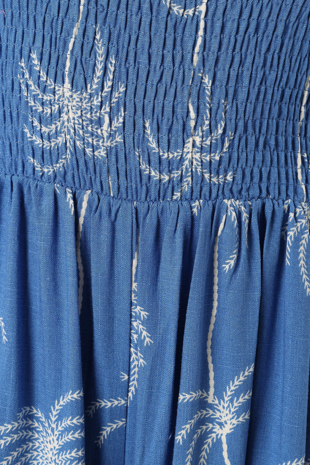 Ginelle Jumpsuit - Blue Palm Print