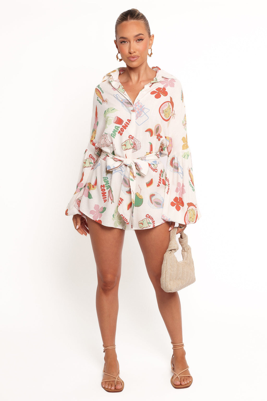 Jillia Long Sleeve Romper - Alfresco