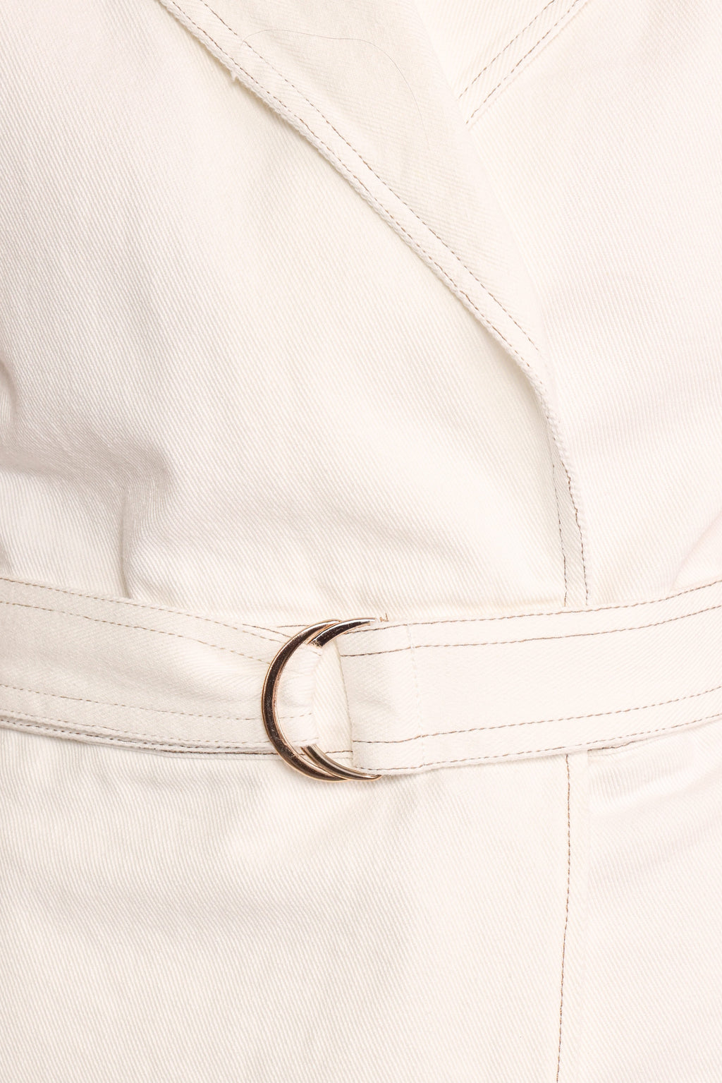 Rhi Denim Romper - White