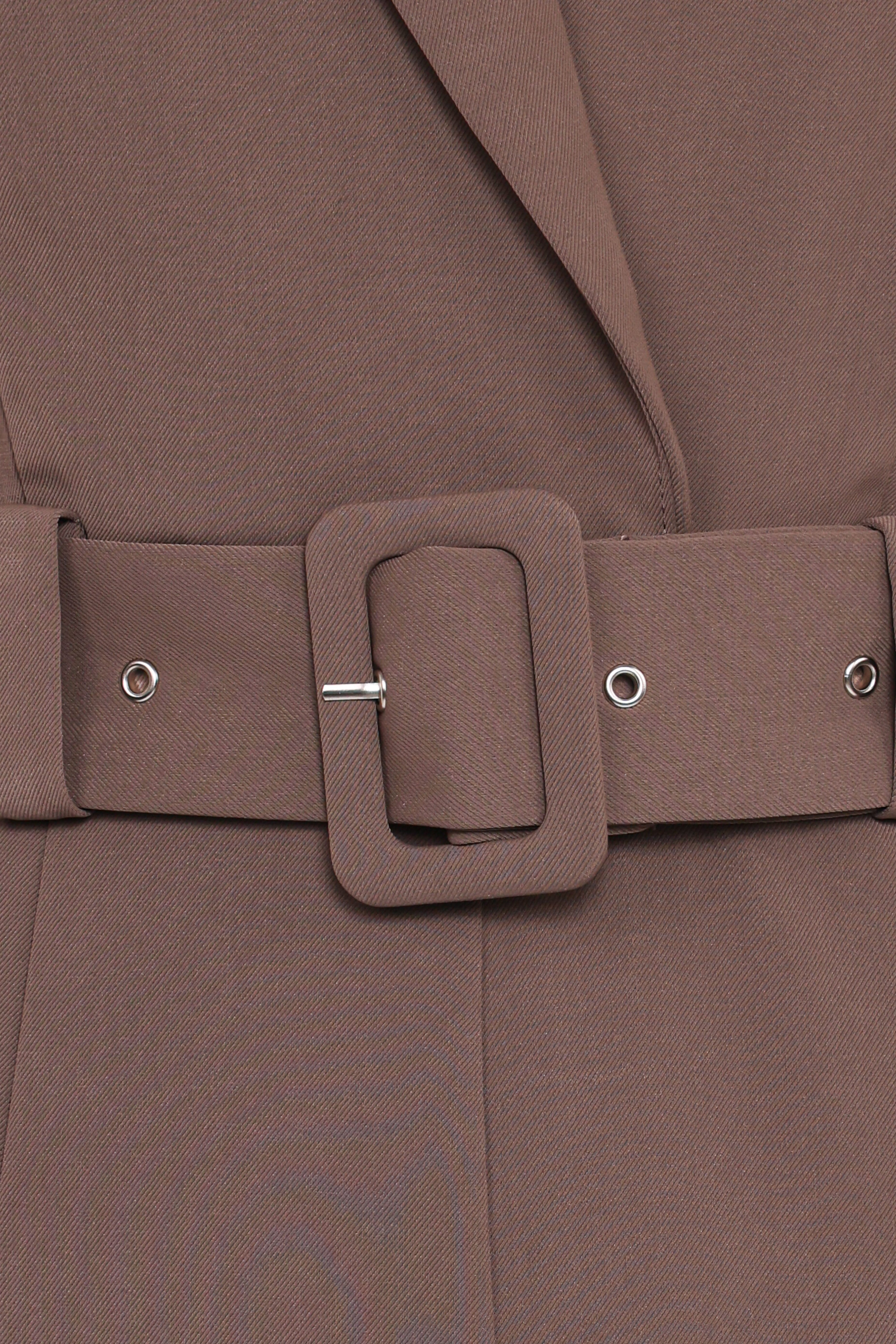 Sienna Belted Jumpsuit - Khaki Brown