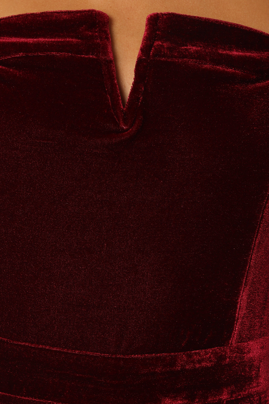 Lexie Velvet Jumpsuit - Burgundy