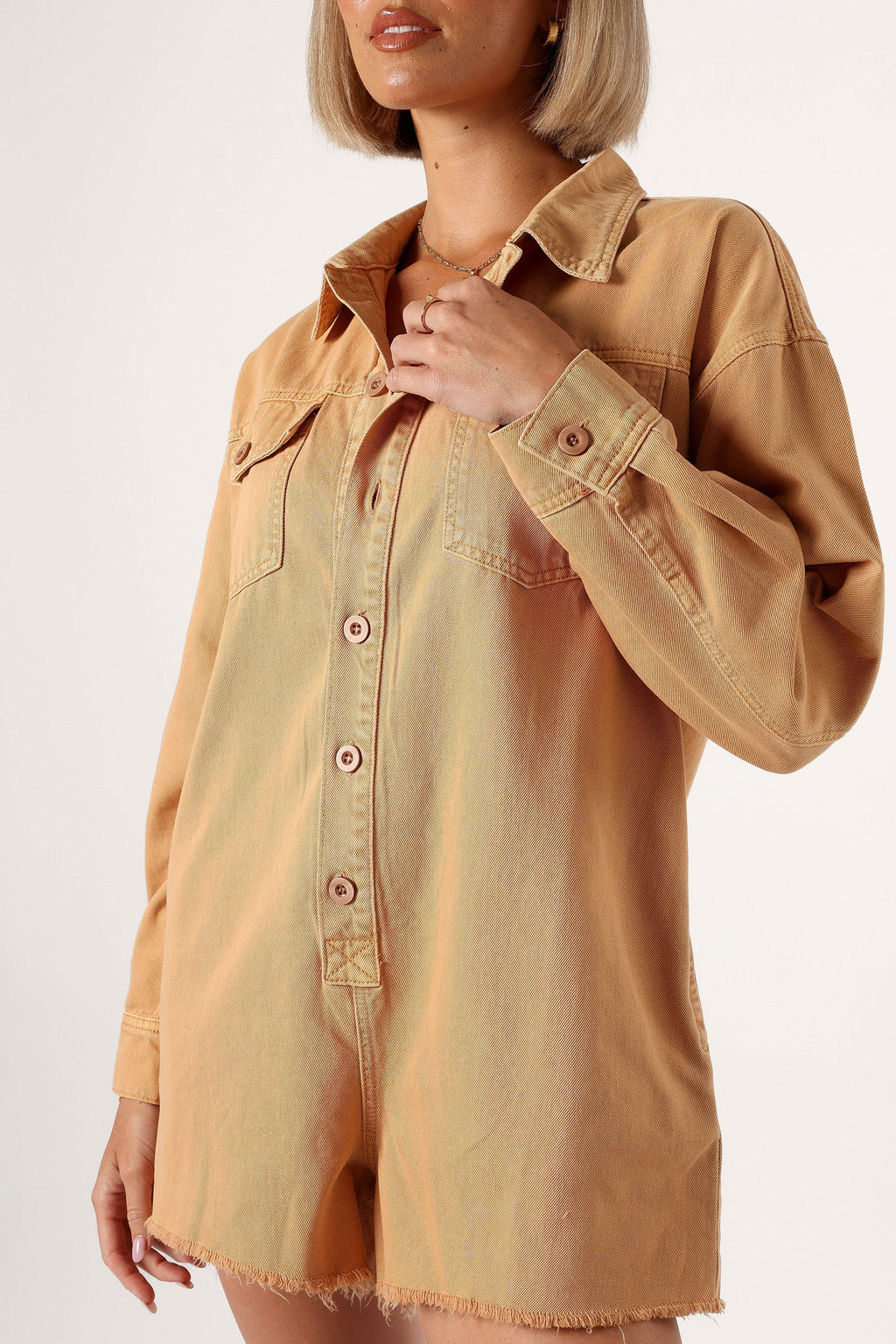 Pollyanna Romper - Tan