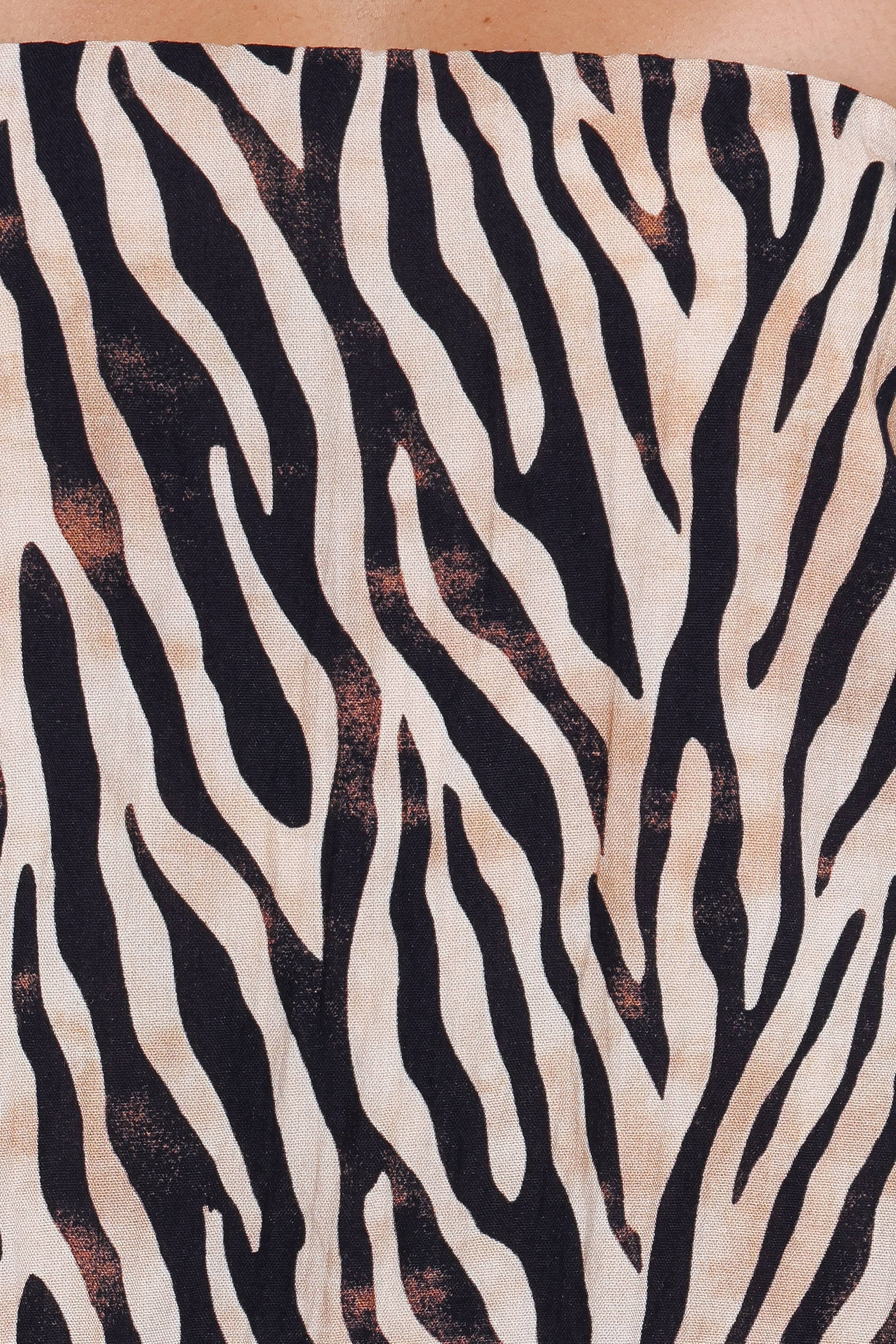 Agnes Skirt Set - Brown Zebra