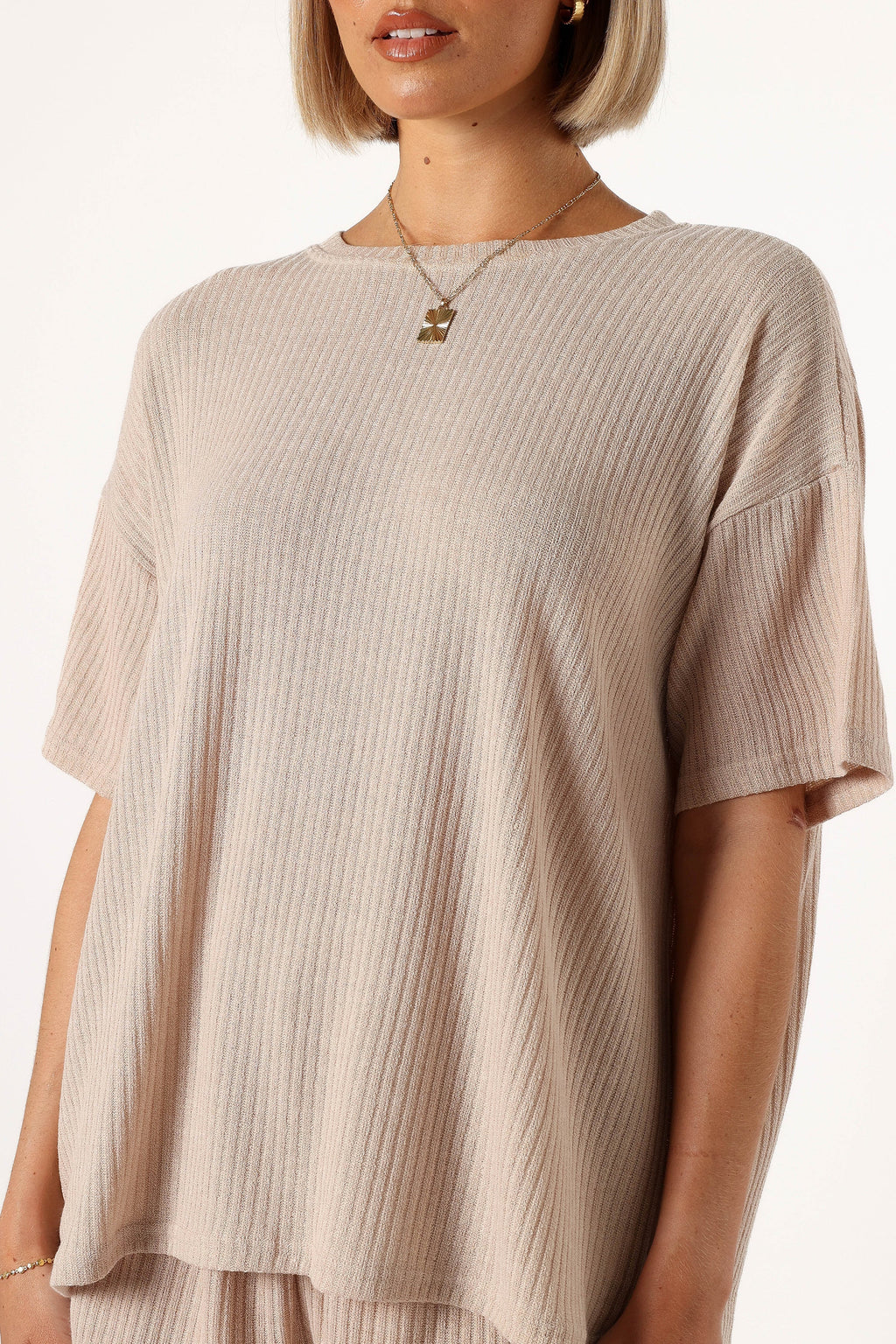 Granger Knit Short Set - Tan