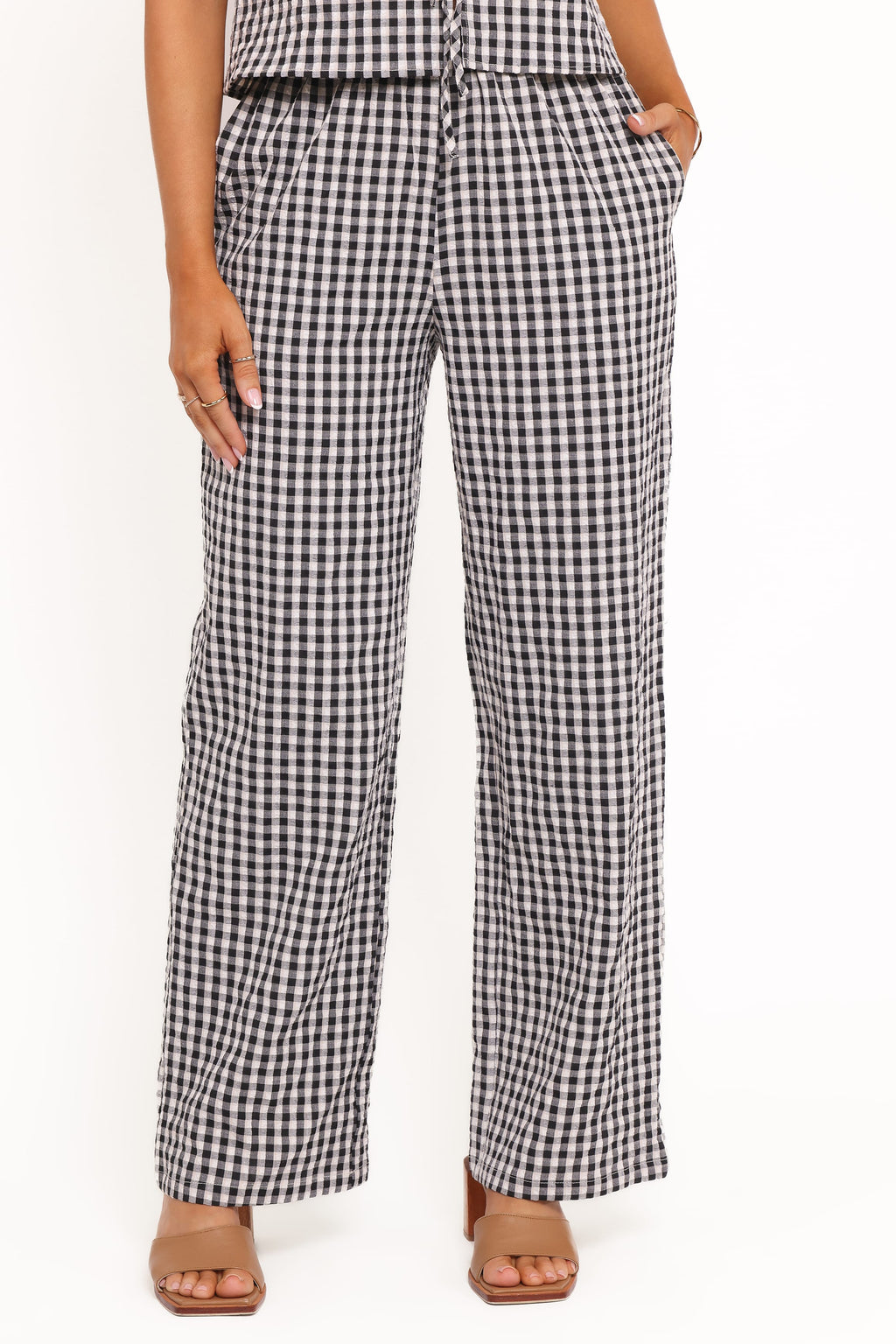 Hilda Pant Set - Black Gingham