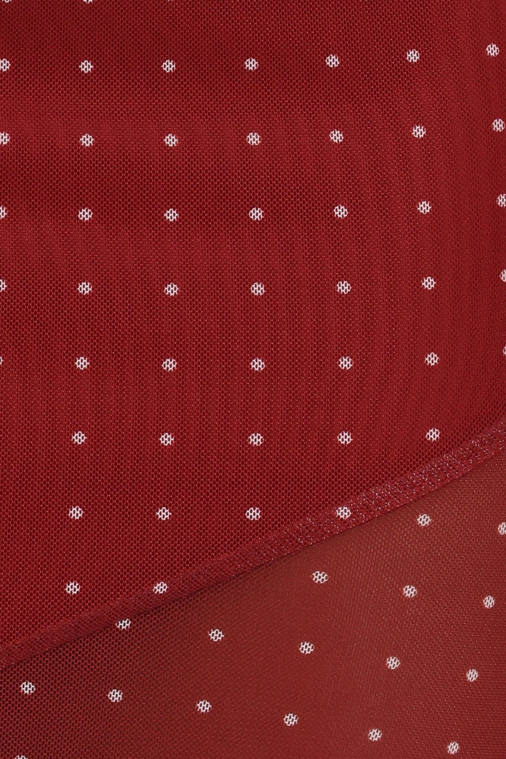 Hollie Mesh Skirt Set - Red Polka Dot