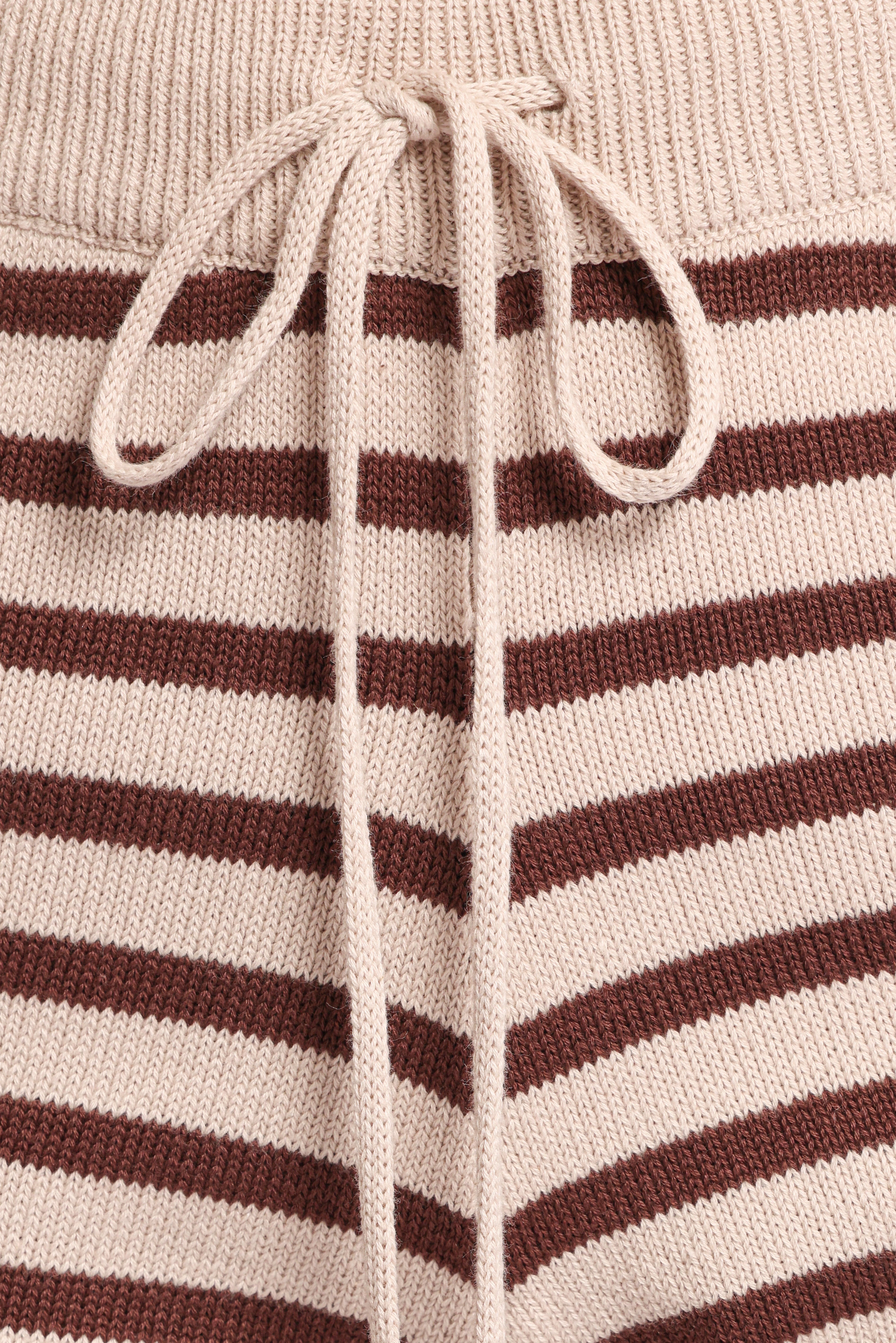 Ilona Knit Set - Brown/Cream