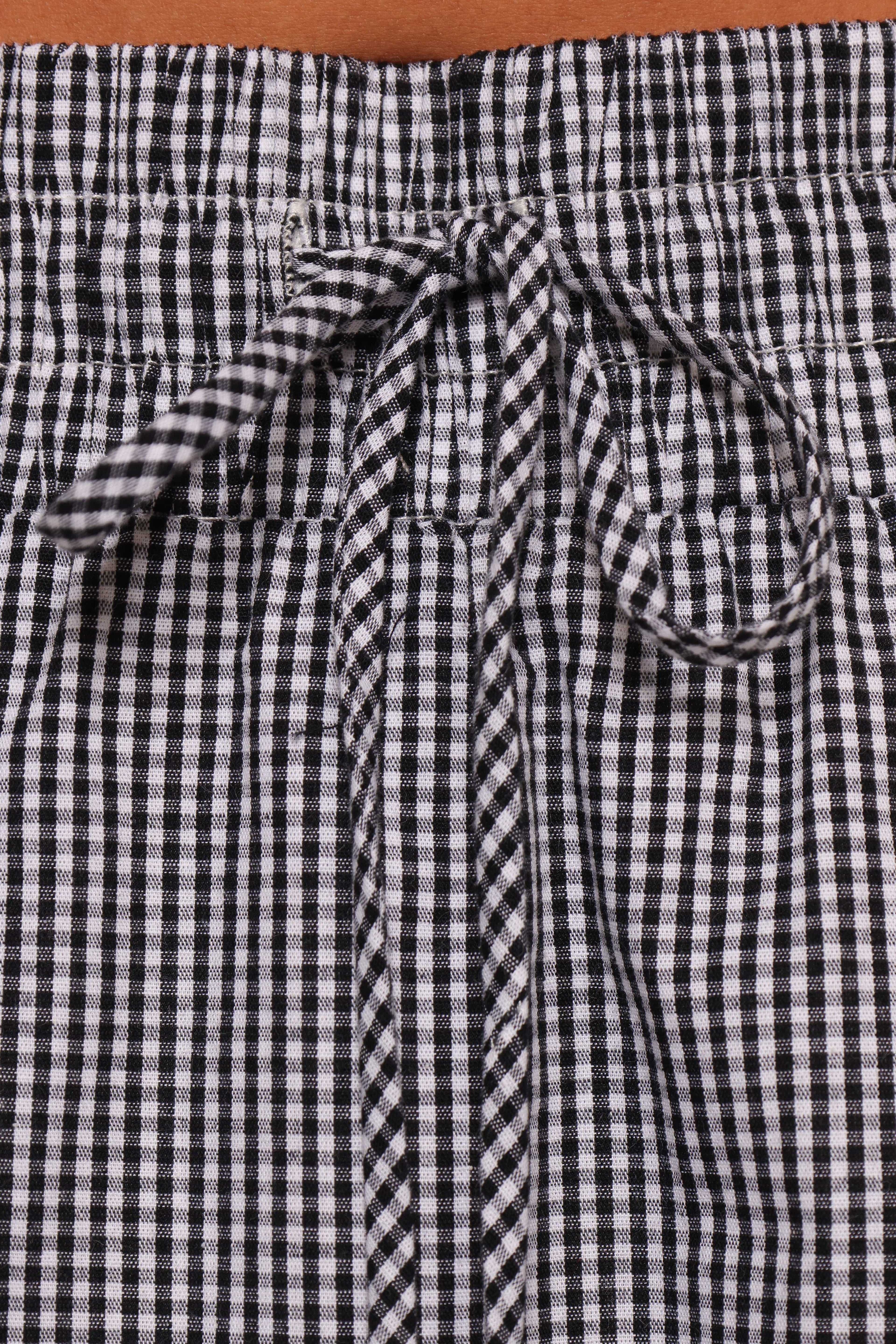 Luna Skirt Set - Black White Gingham