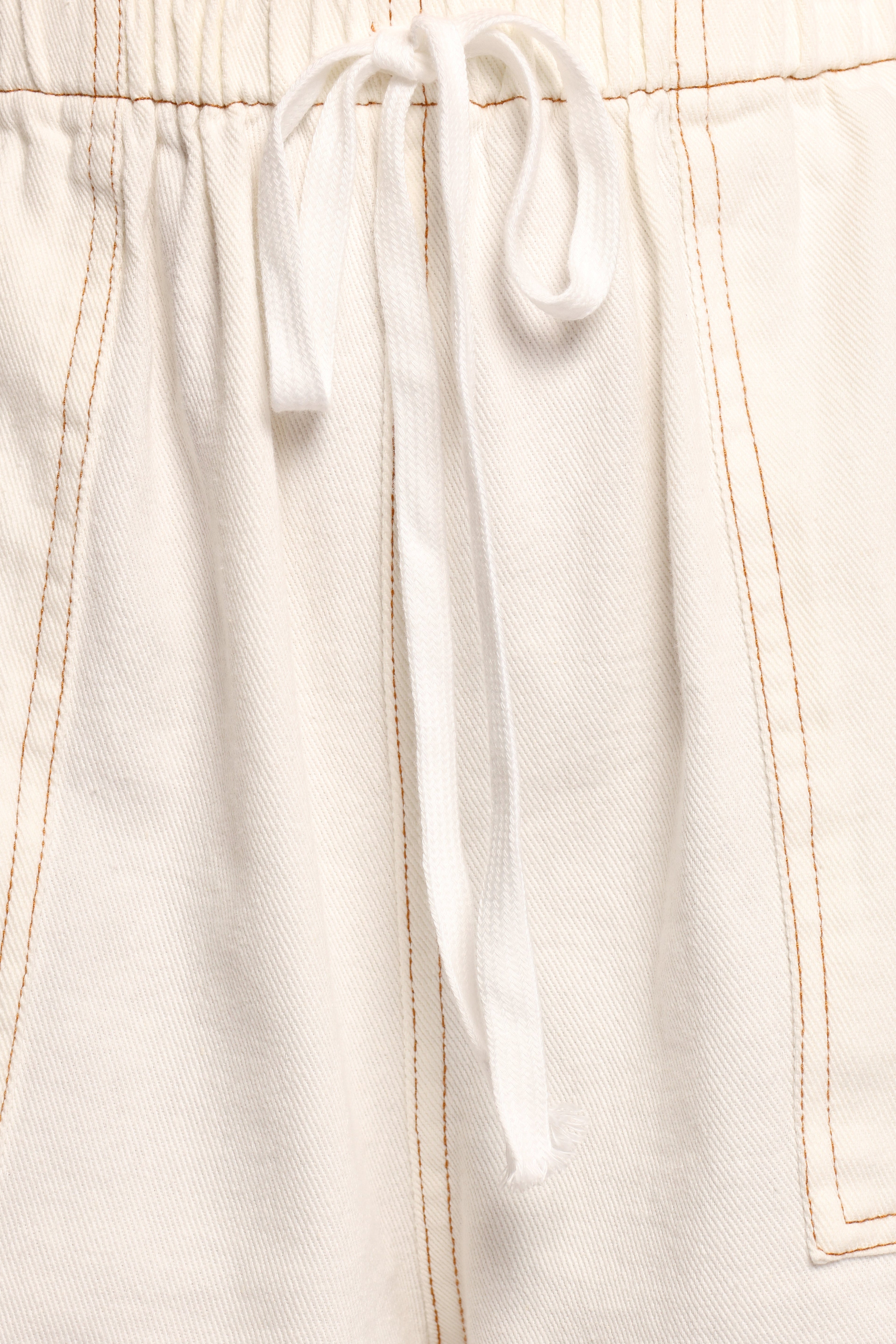 Noor Denim Short Set - White