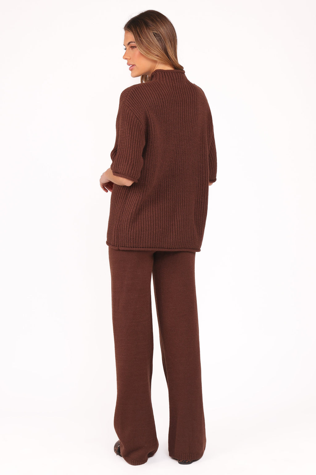 Remii Knit Pant Set - Chocolate