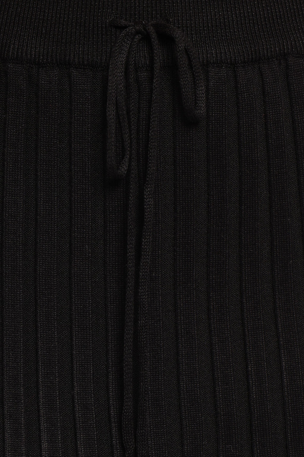 Richelle Ribbed Knit Skirt Set - Black