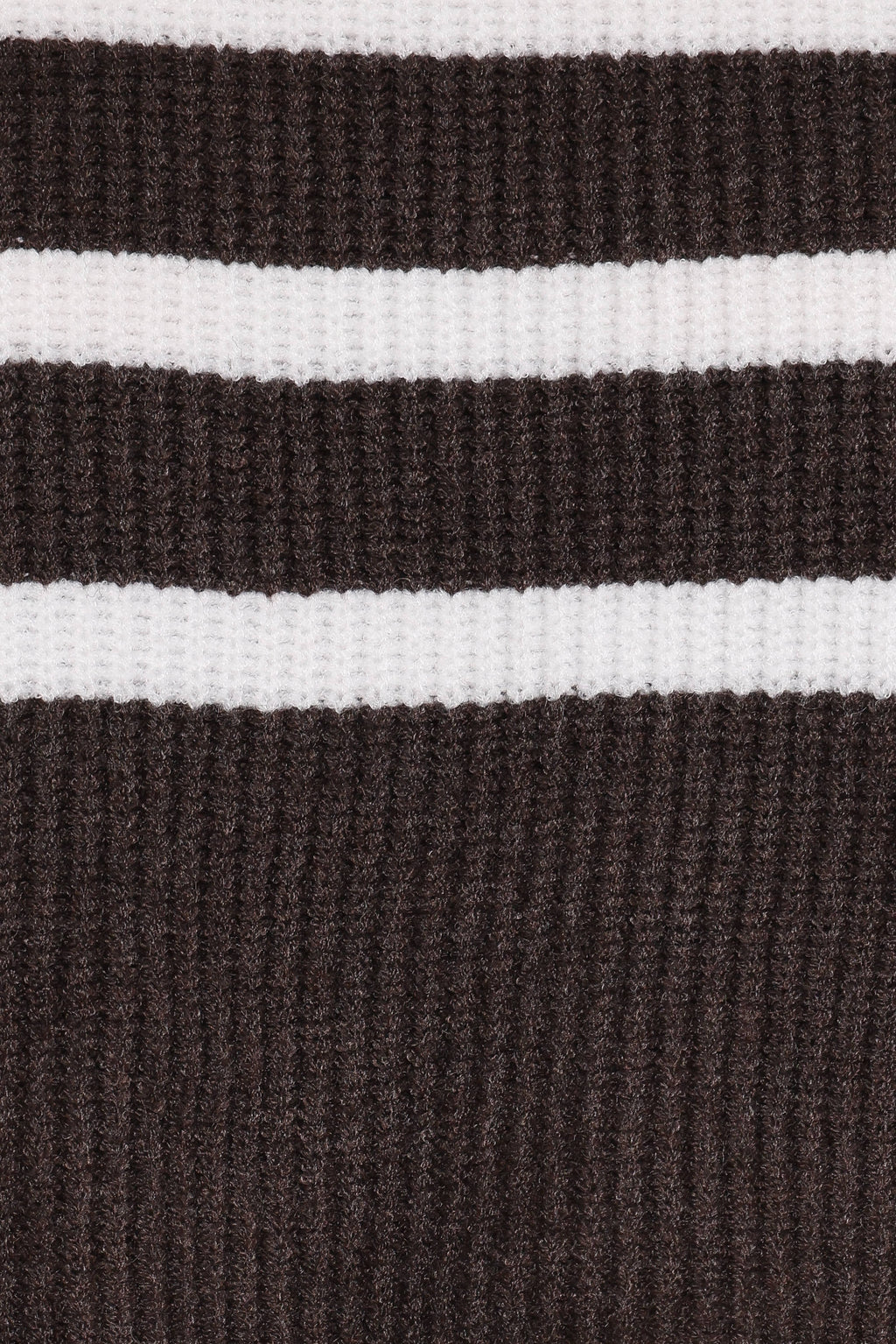 Sara Sweater Set Mini Skirt - Chocolate Cream Stripe