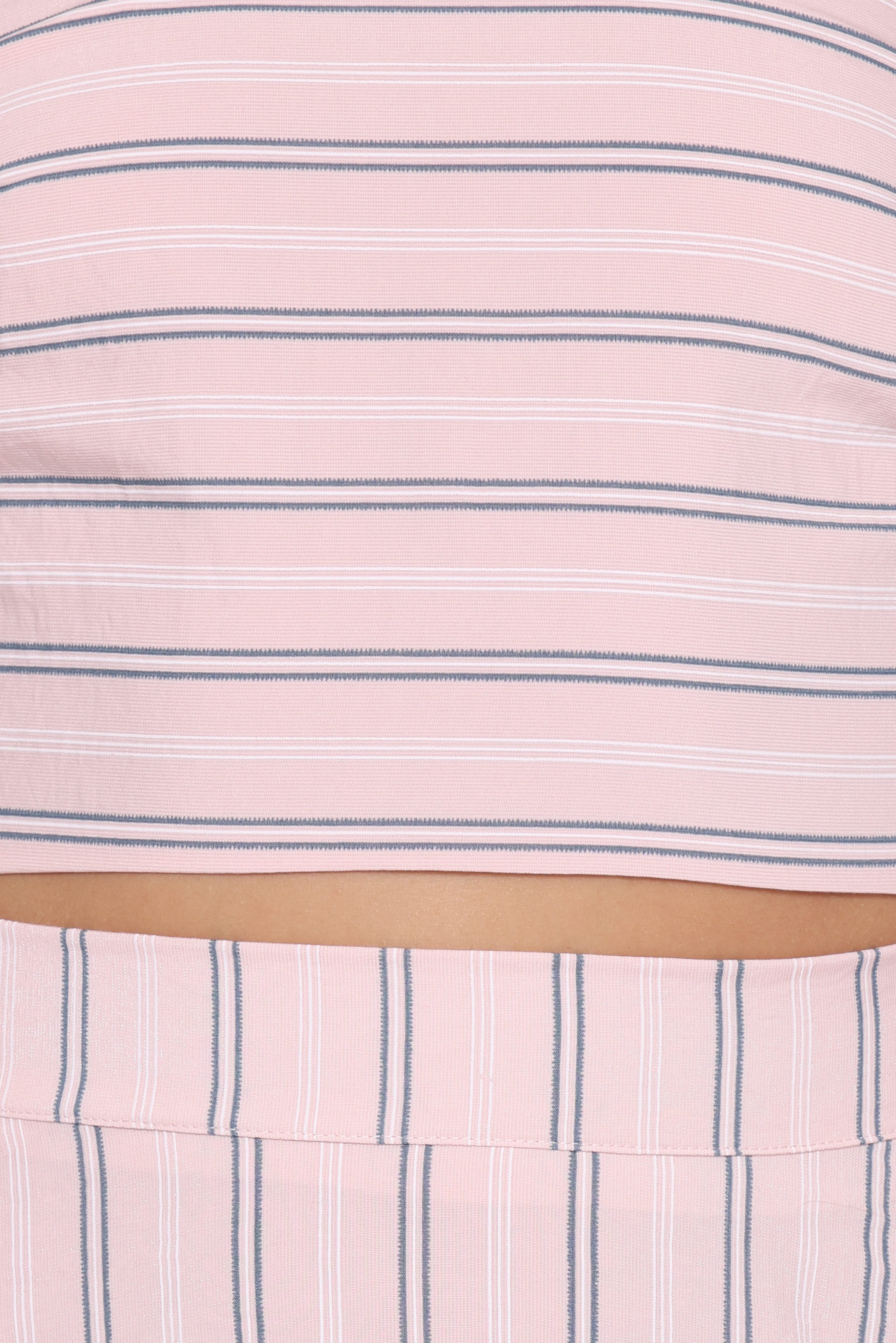 Serafina Two Piece Set - Pink/Blue Stripe
