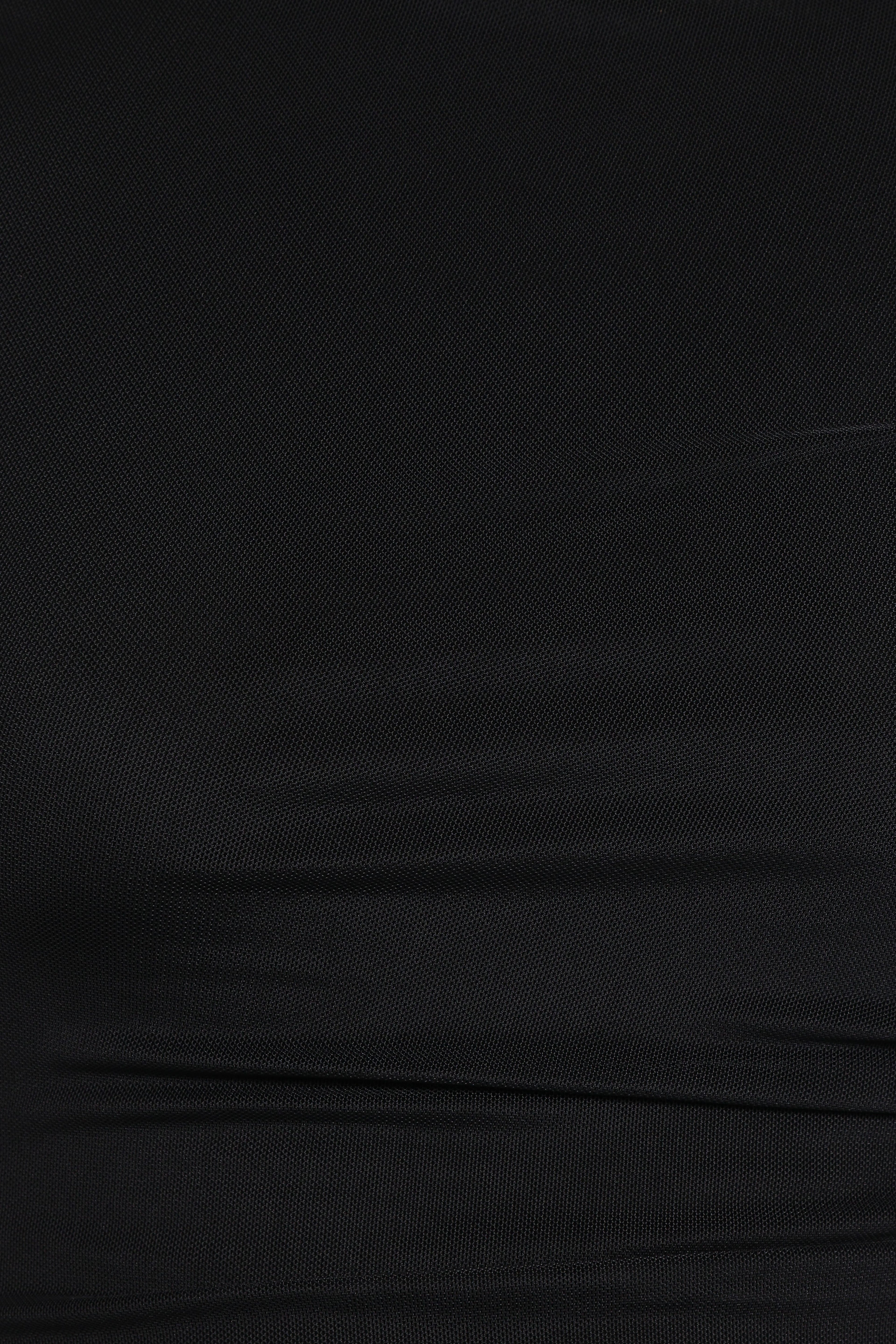 Aine Mesh Sleeve Bodysuit - Black