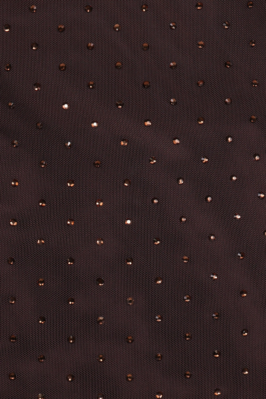 Alejandra Embellished Mesh Top - Dark Chocolate