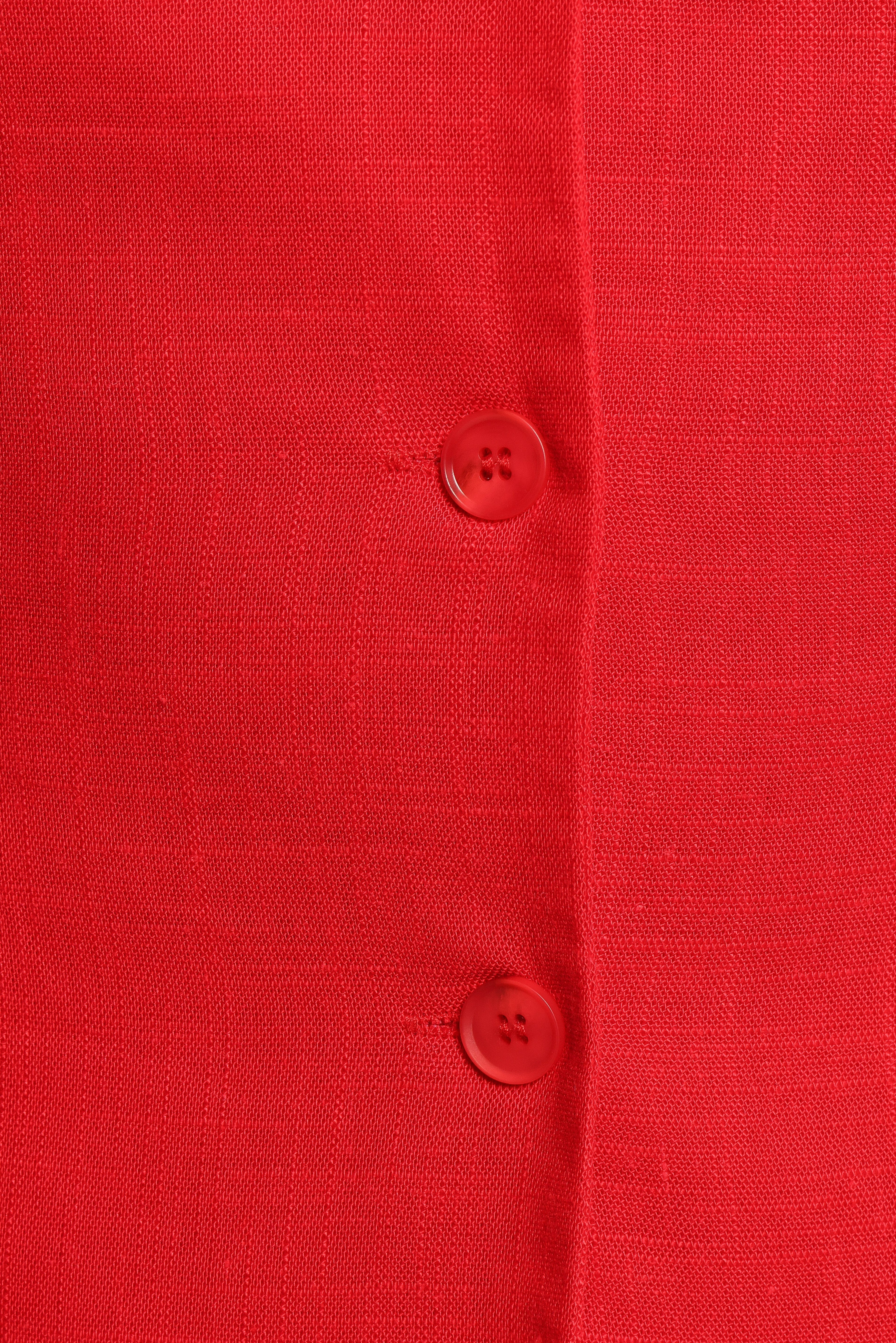 Amia Linen Blend Vest Top - Red