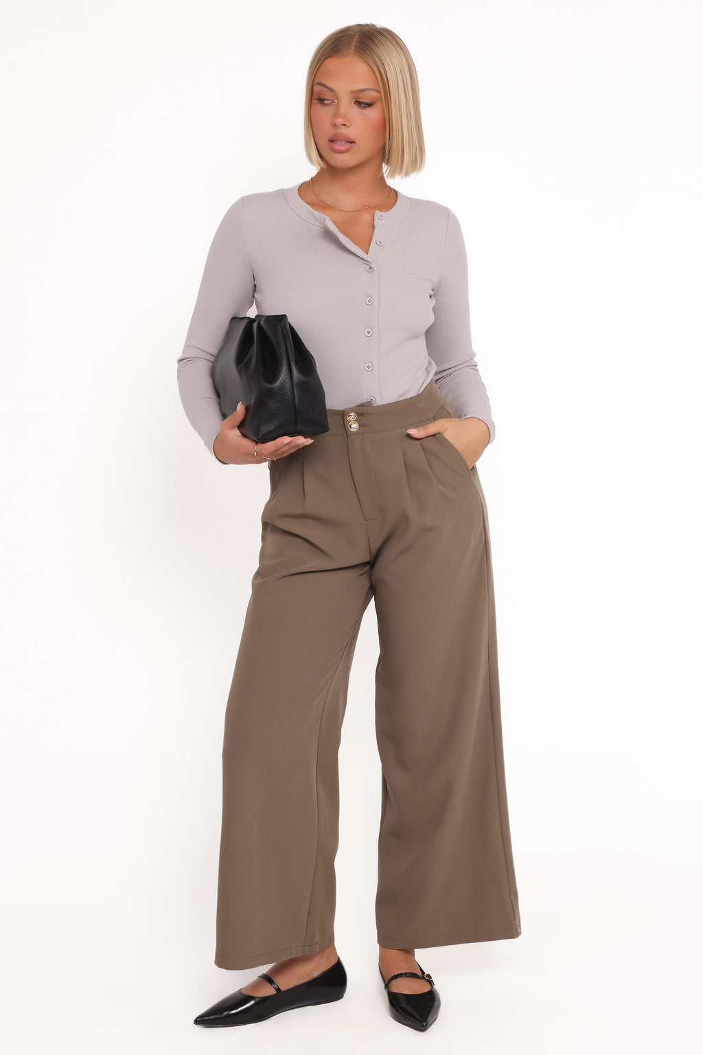 Cass Long Sleeve Top - Grey