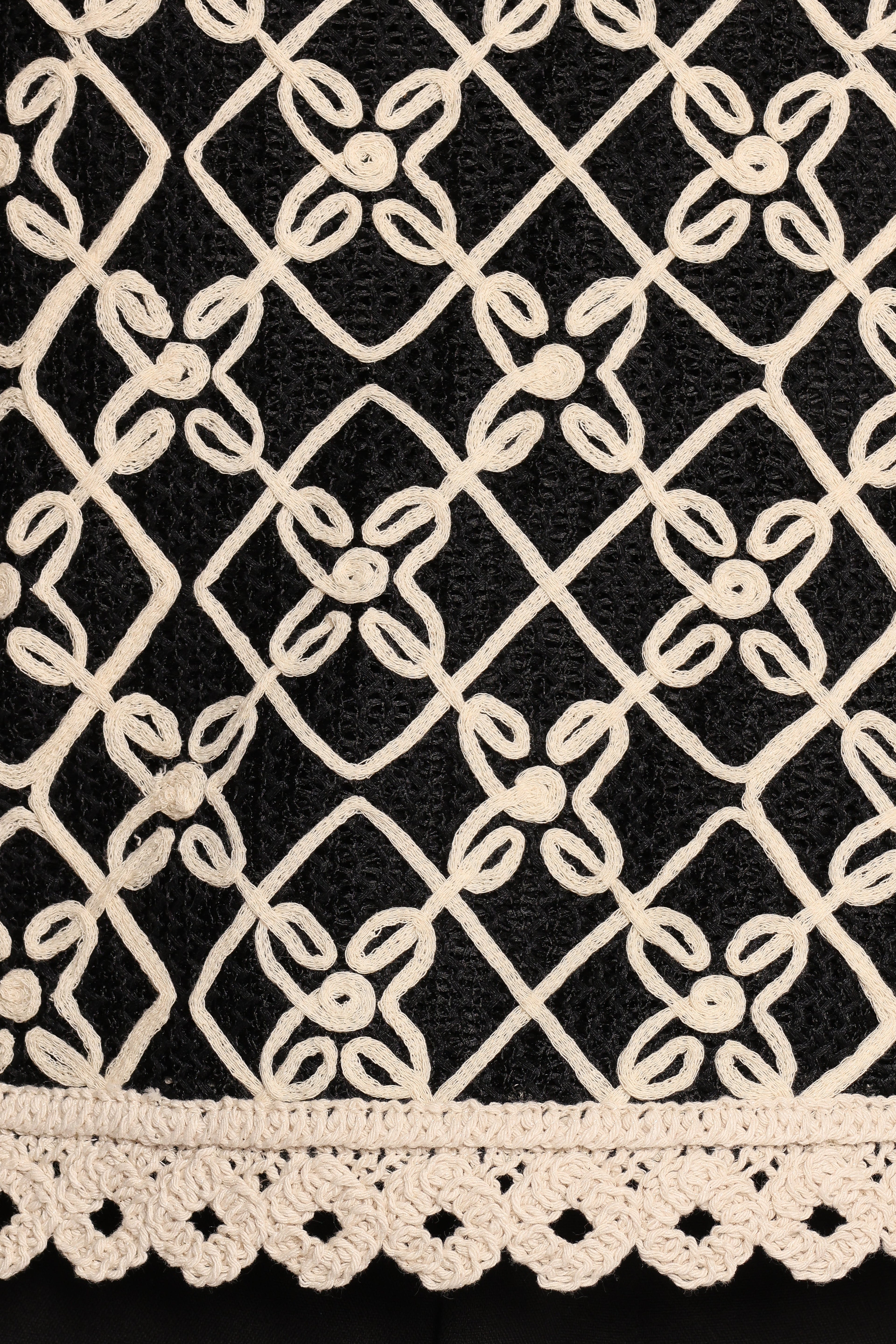 Finley Embroidered Top - Black Natural