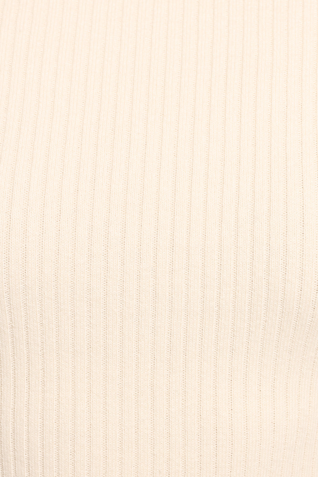 Fleur Ribbed Knit Top - Cream