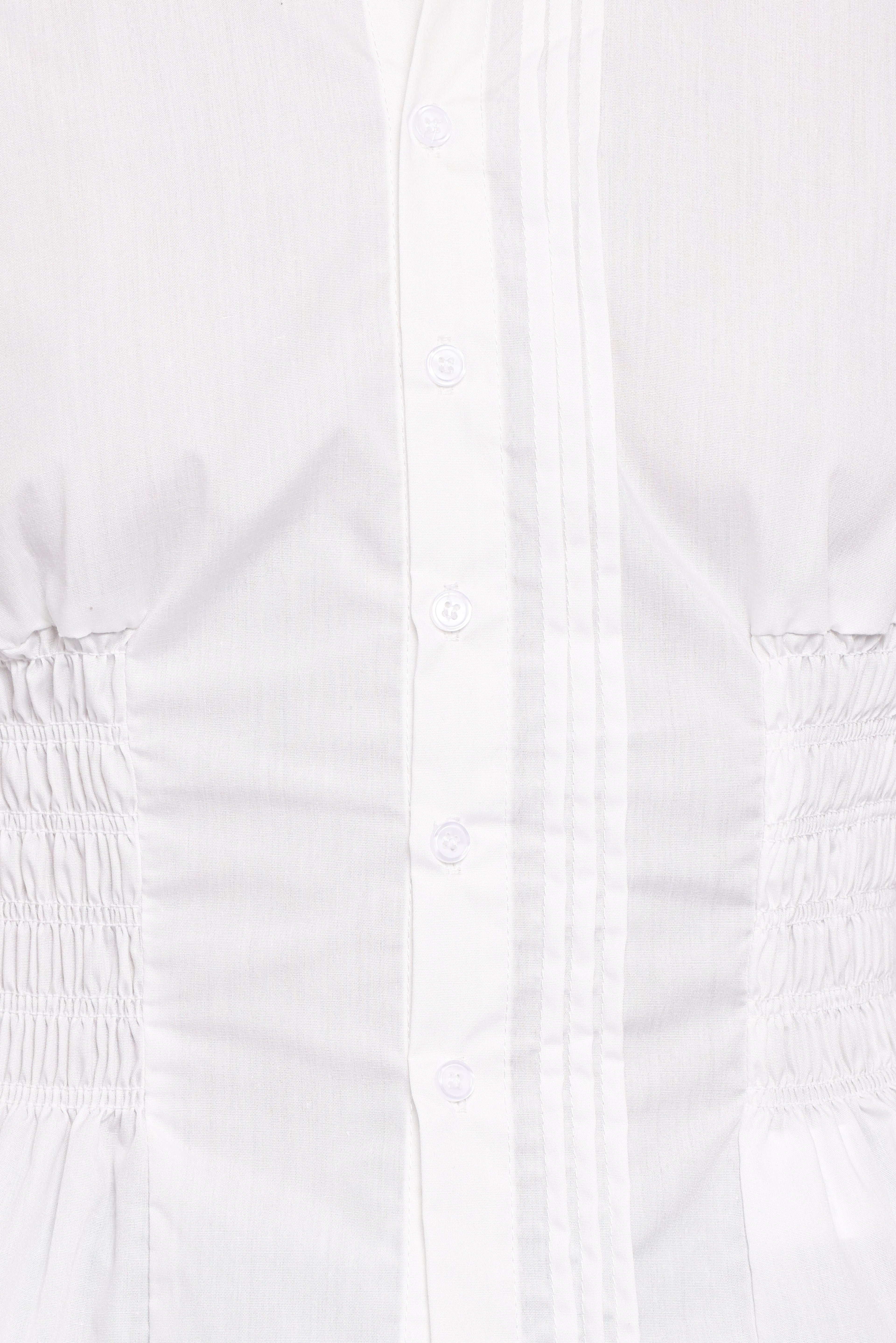 Ione Peplum Shirt - White