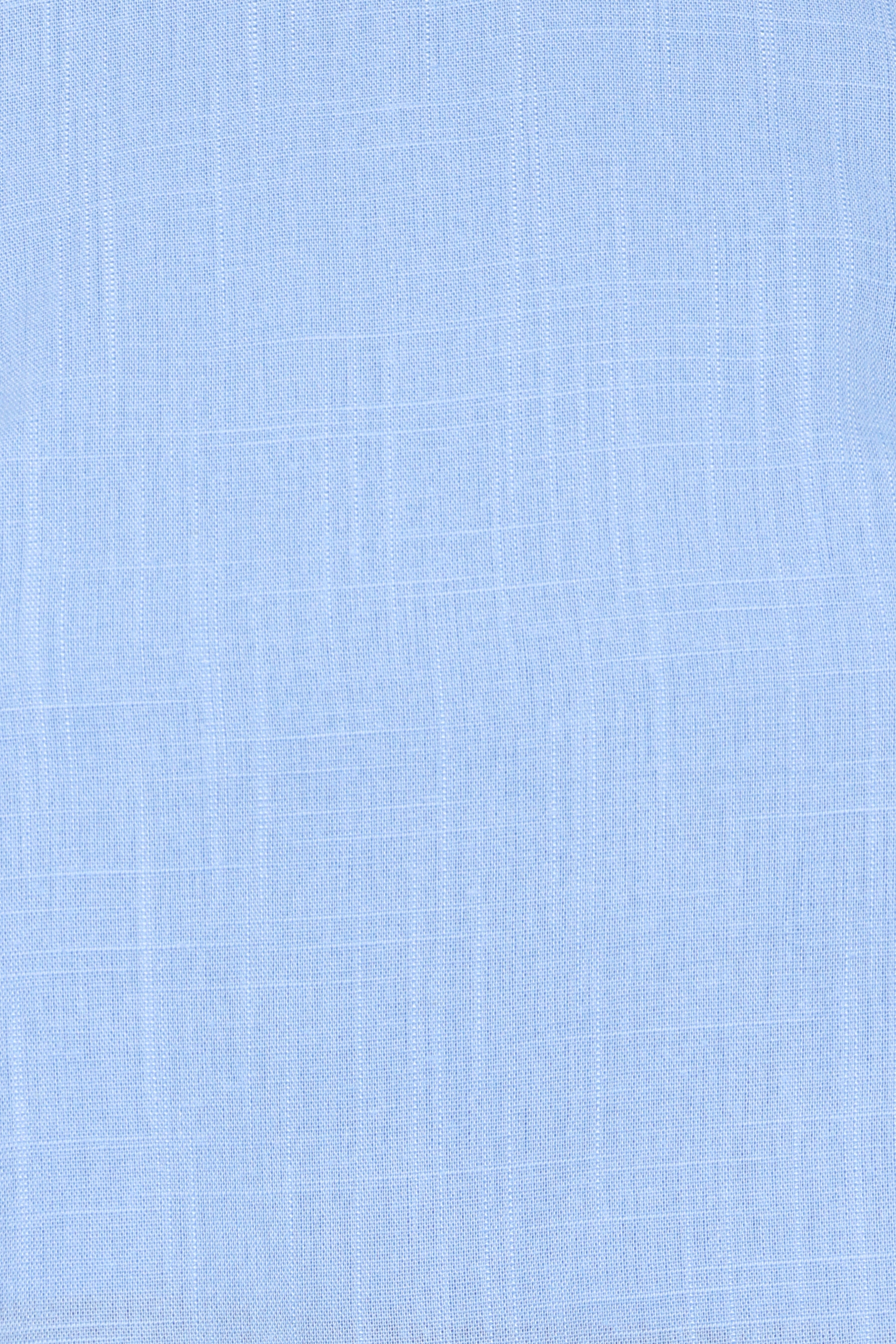 Madison Linen Cropped Tank - Blue