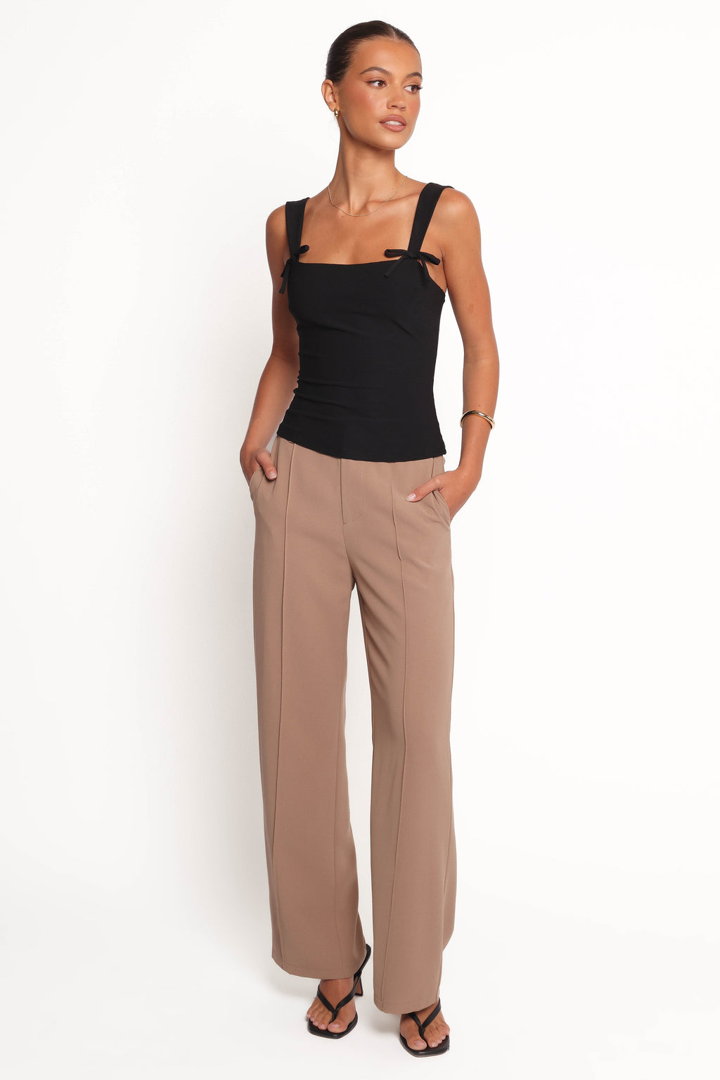 Marley Bow Knit Top - Black