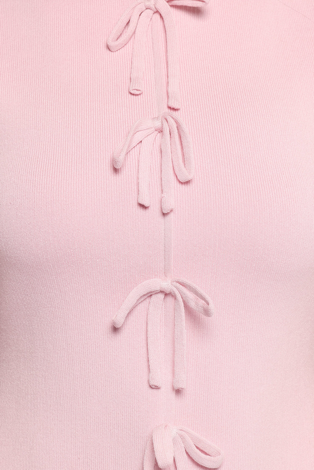 Milani Bow Knitted Top - Light Pink
