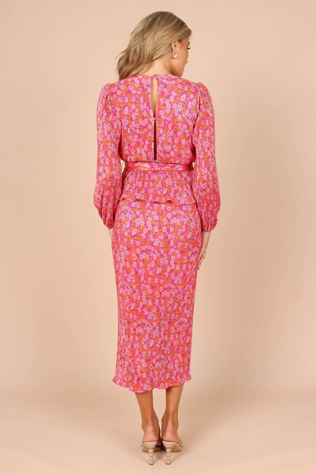 Minelli Pleat Top - Hot Pink