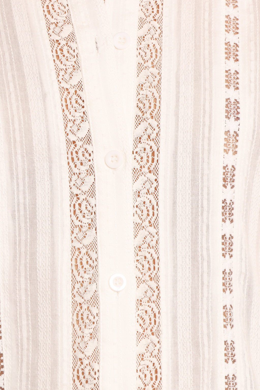 Nea Lace Detail Top - White
