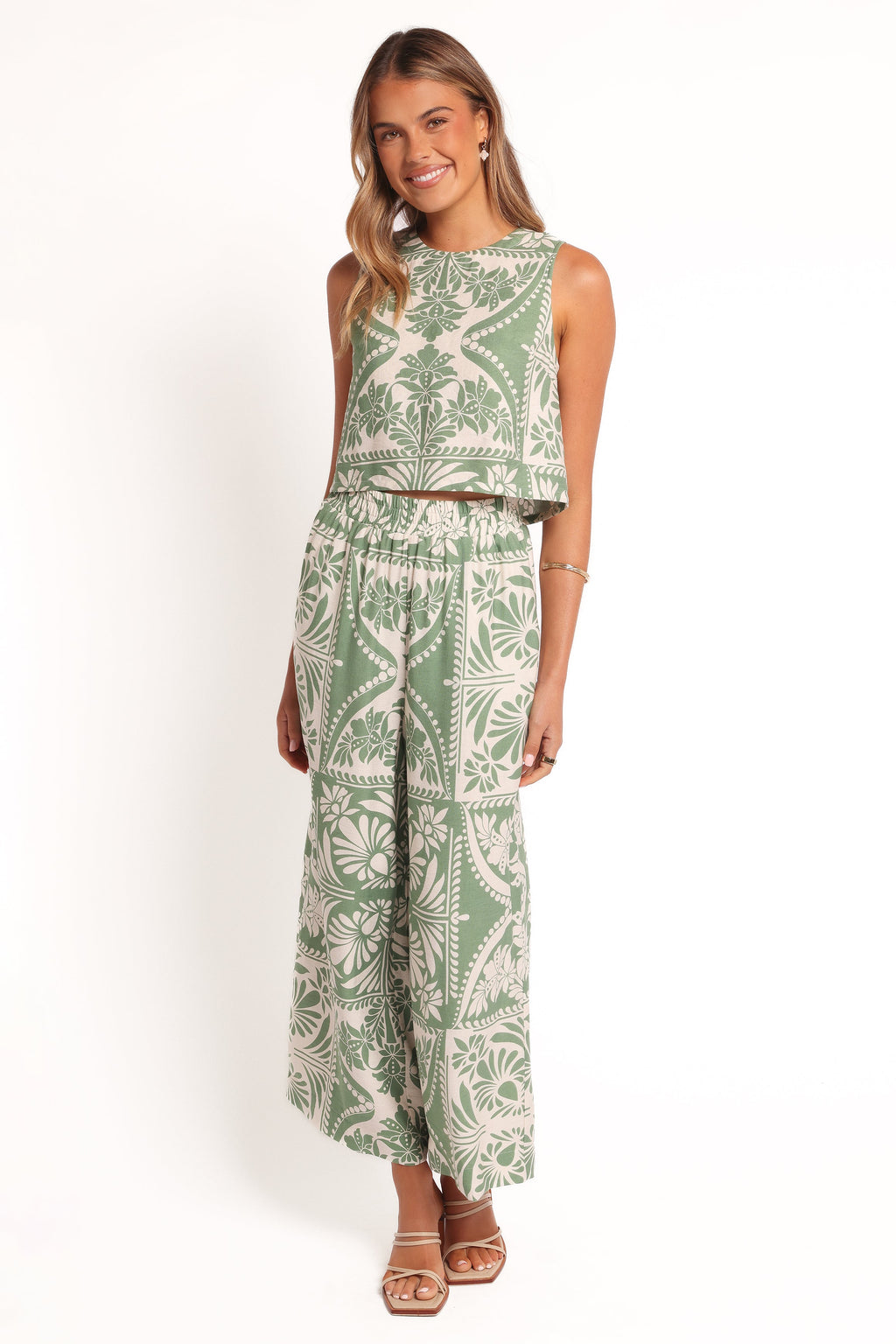 Nevin Top - Green Floral
