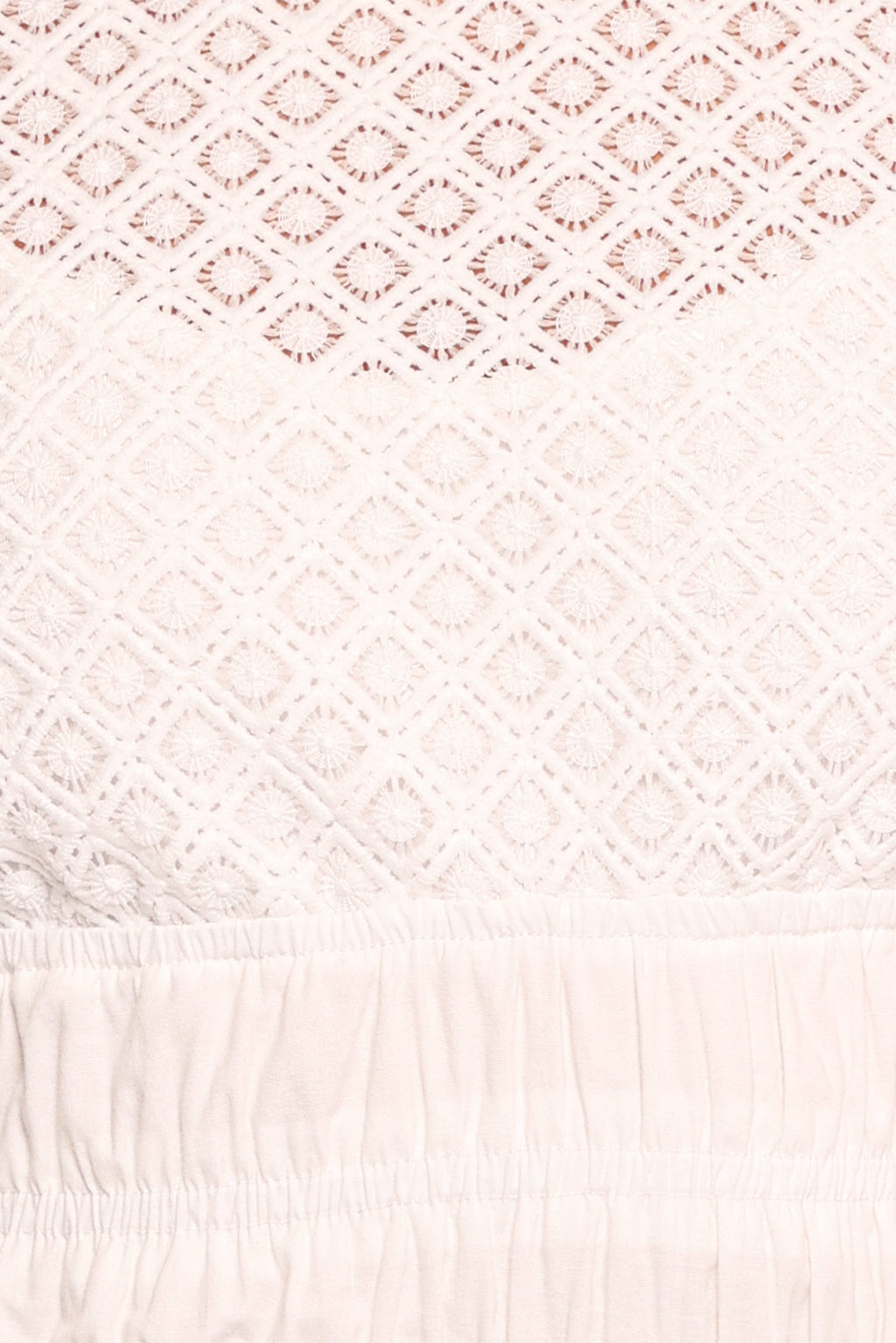 Riven Shirred Top - White